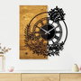 Wallity Wooden Clock 14 Nogal y Negro